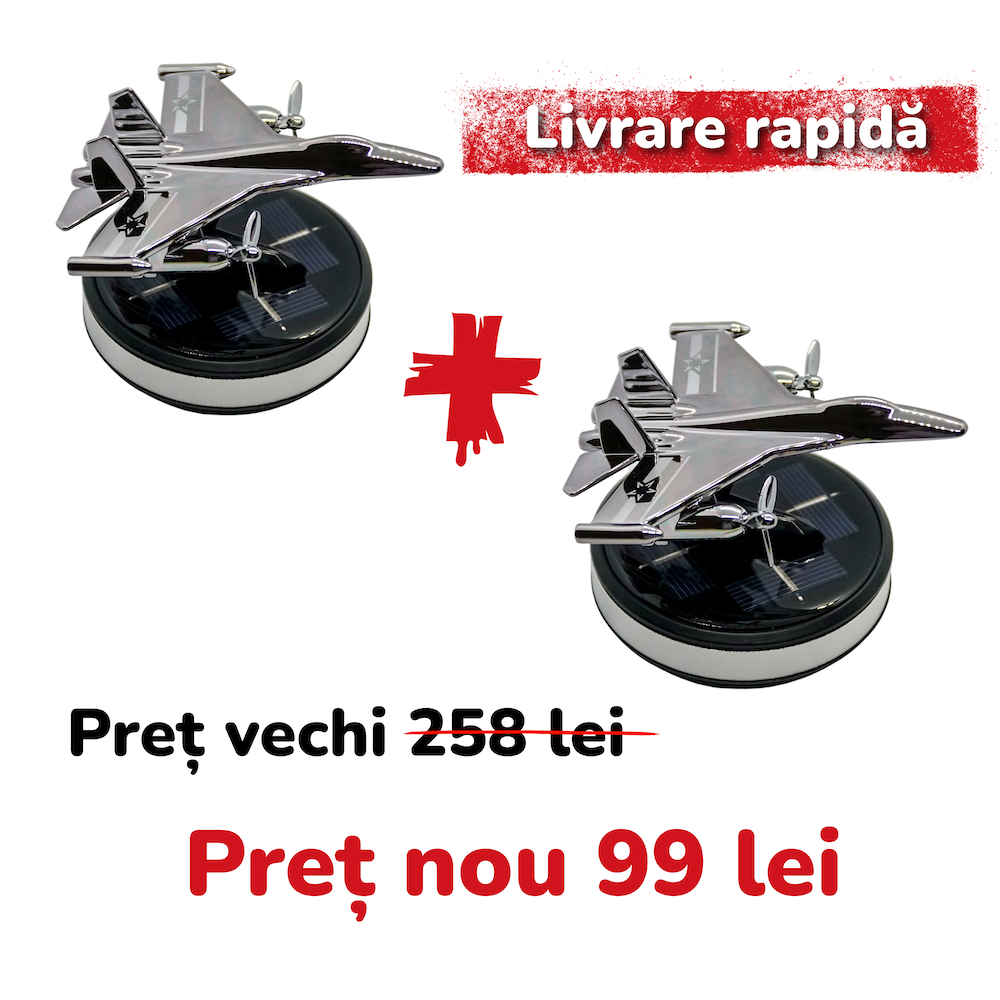 Odorizante Auto Avion solar pe baza de ulei parfumat Oferta 1+1 cu difuzor de aromaterapie