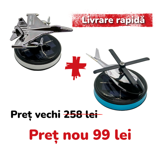 Odorizante Auto Avion si Elicopter solar pe baza de ulei parfumat Oferta 1+1 cu difuzor de aromaterapie