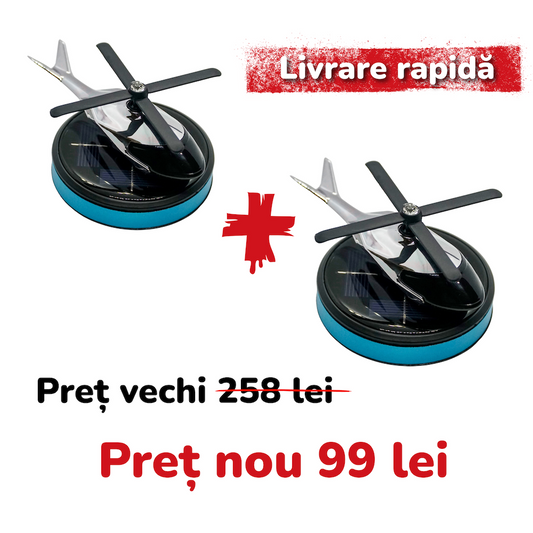 Odorizante Auto Elicopter solar pe baza de ulei parfumat Oferta 1+1 cu difuzor de aromaterapie